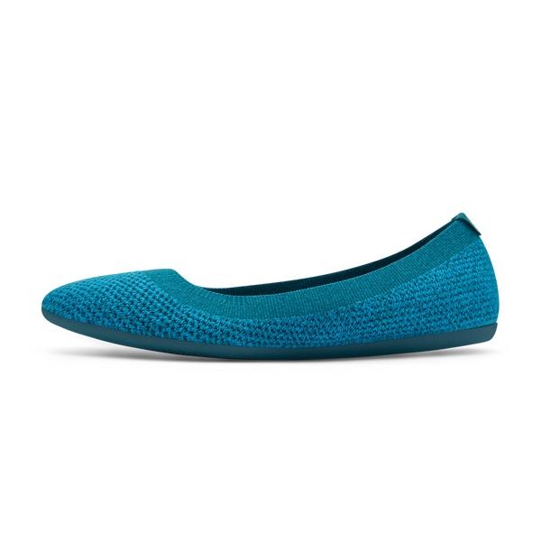 Women's Allbirds Tree Breezers Flat Shoes Turquoise | NZ1665VR