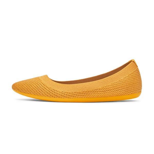 Women's Allbirds Tree Breezers Flat Shoes Yellow | NZ1667XY