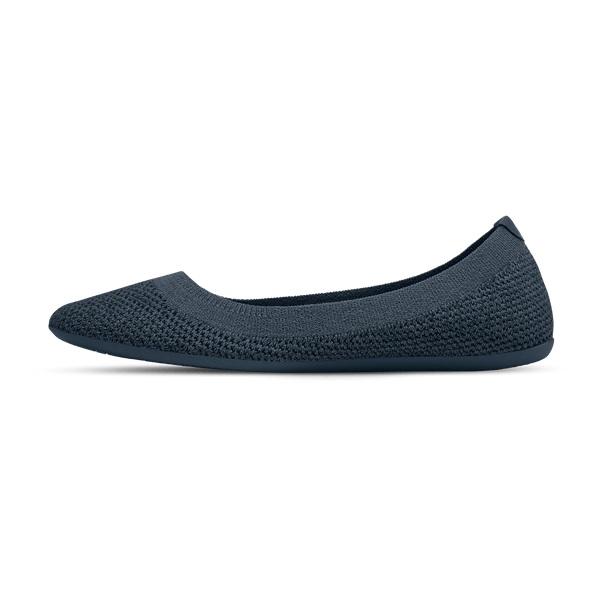 Women's Allbirds Tree Breezers Flat Shoes Navy | NZ1676SG