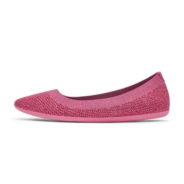 Women's Allbirds Tree Breezers Lux Flat Shoes Pink | NZ1672HA