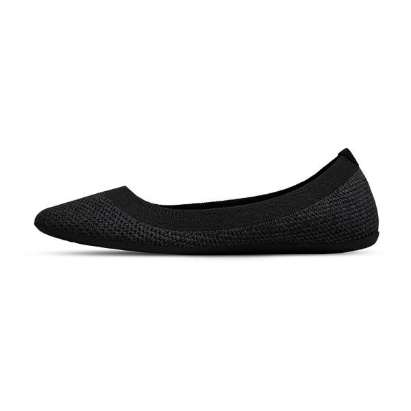 Women's Allbirds Tree Breezers Lux Flat Shoes Black | NZ1674FD