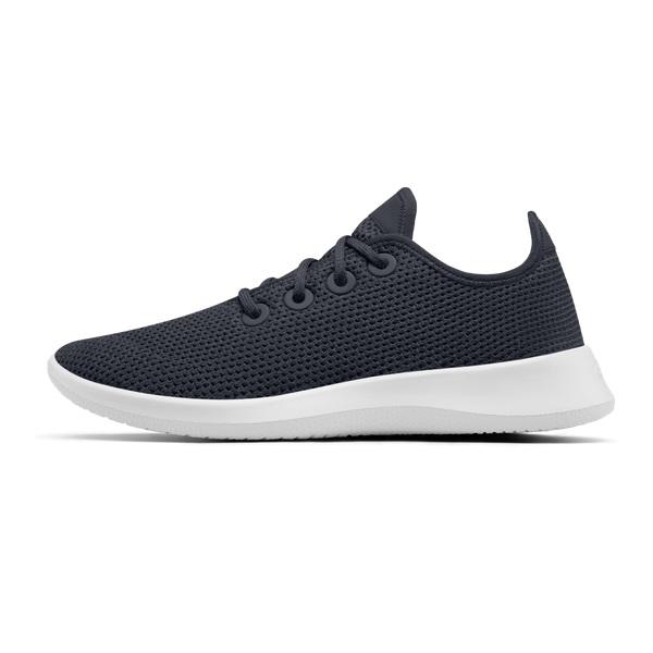 Women's Allbirds Tree Runner Sneakers Navy / White | NZ1504WN