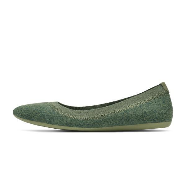 Women's Allbirds Wool Breezers Flat Shoes Green | NZ1679OK