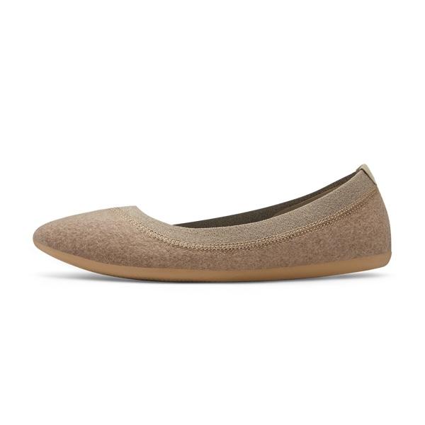 Women's Allbirds Wool Breezers Flat Shoes Brown | NZ1680IL