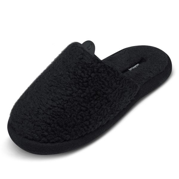 Women\'s Allbirds Wool Dwellers Slippers Black | NZ1508BE