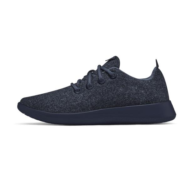 Women's Allbirds Wool Runner Sneakers Navy | NZ1482BE