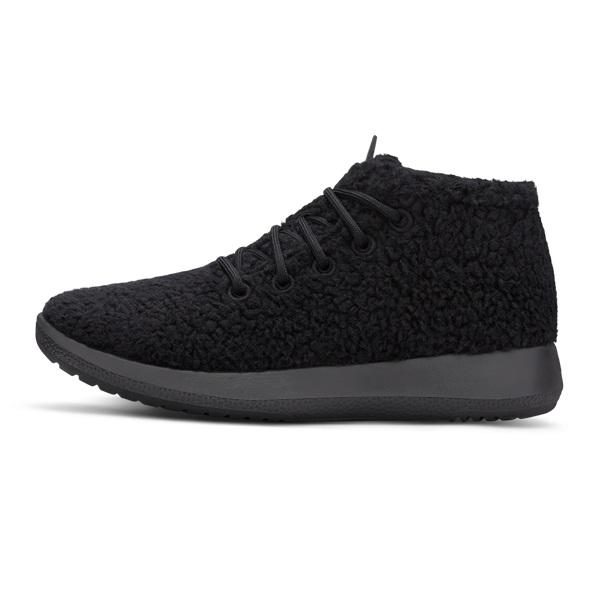 Women's Allbirds Wool Runner-up Fluffs High Tops Black | NZ1648FD