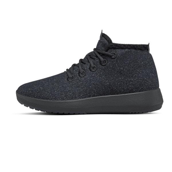 Women's Allbirds Wool Runner-up Mizzle Fluffs High Tops Black | NZ1643LI