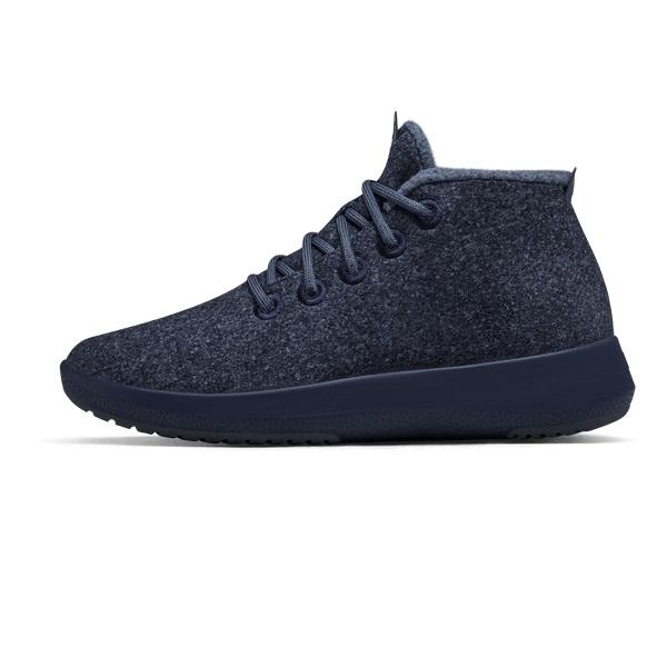 Women's Allbirds Wool Runner-up Mizzles Sneakers Navy | NZ1426WN