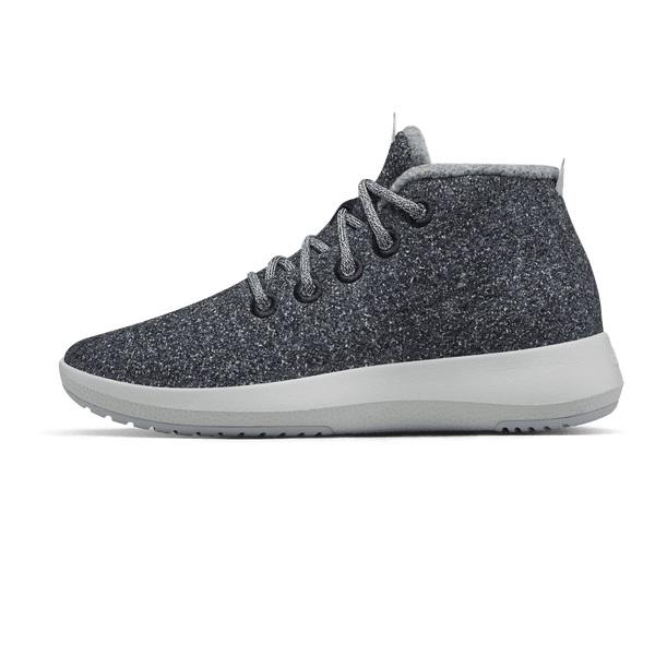 Women's Allbirds Wool Runner-up Mizzles High Tops Silver | NZ1656YX